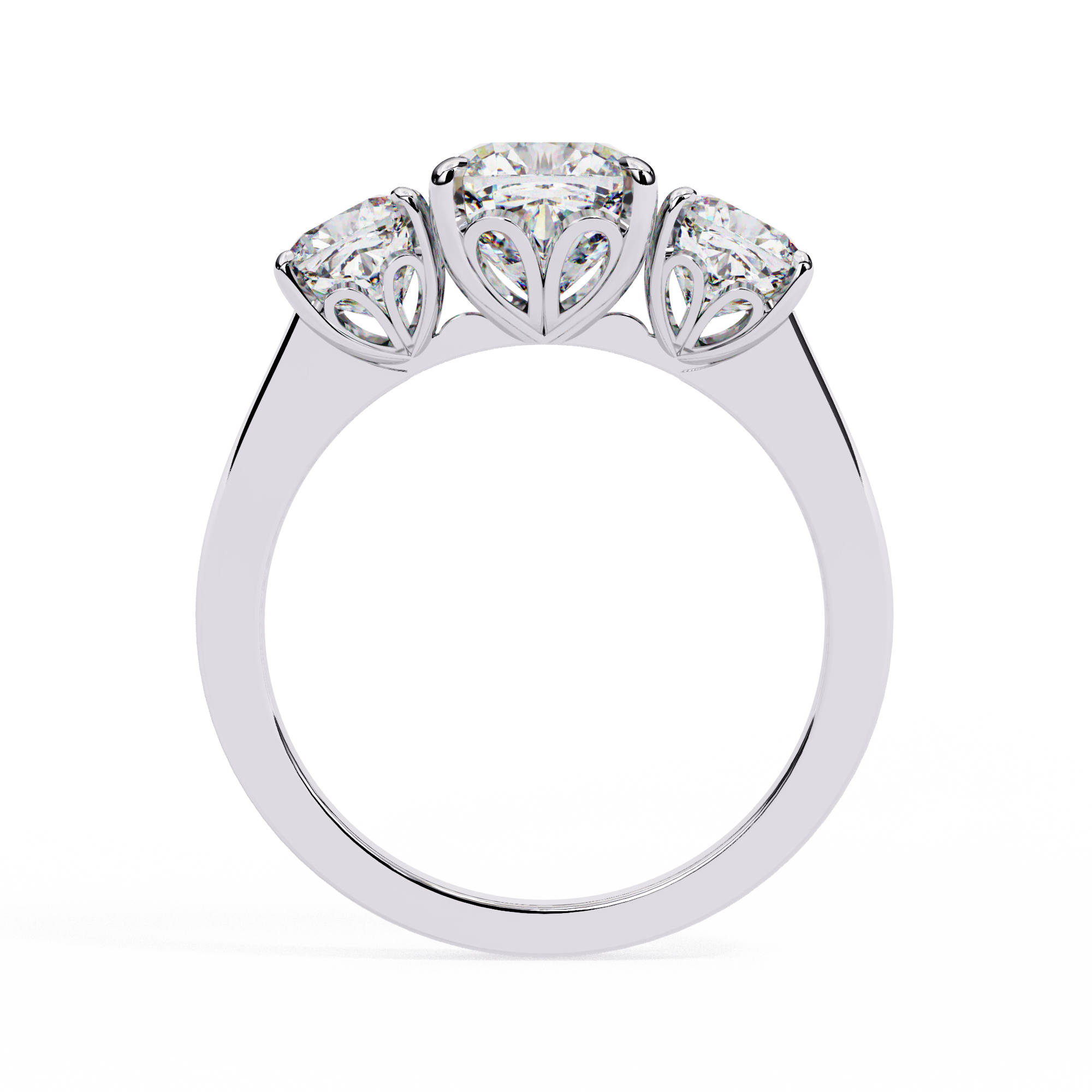 Avalyn Diamond Three Stone Ring