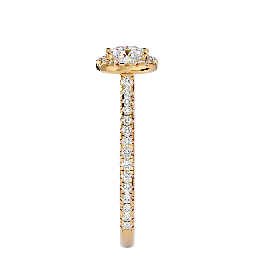 Nora Solitaire Halo Ring