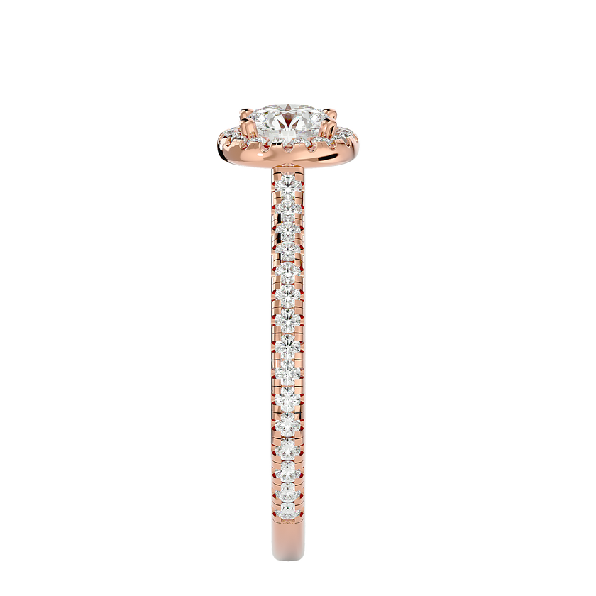 Nora Solitaire Halo Ring
