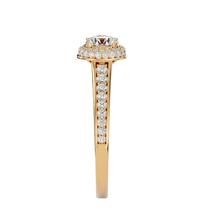 Alyssa Solitaire Halo Ring