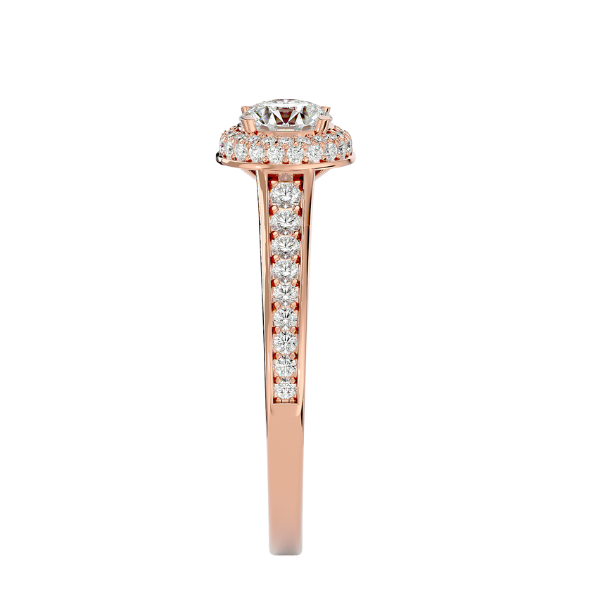 Alyssa Solitaire Halo Ring