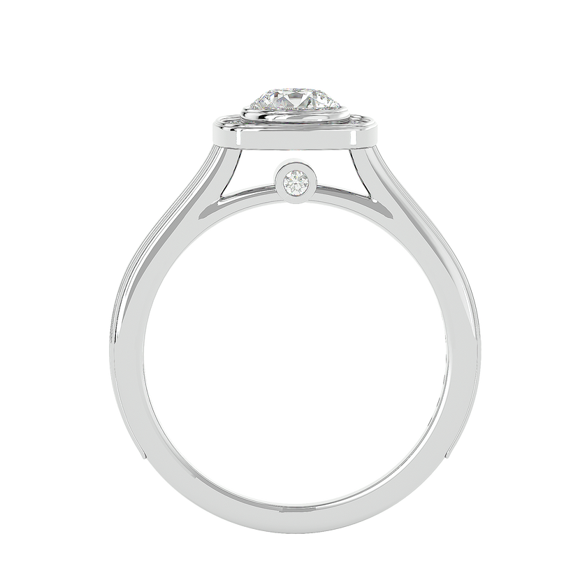 Melrose Solitaire Halo Ring