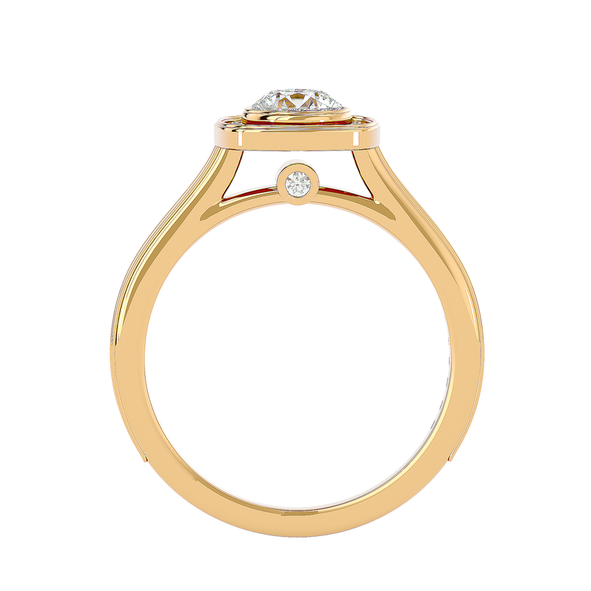 Melrose Solitaire Halo Ring