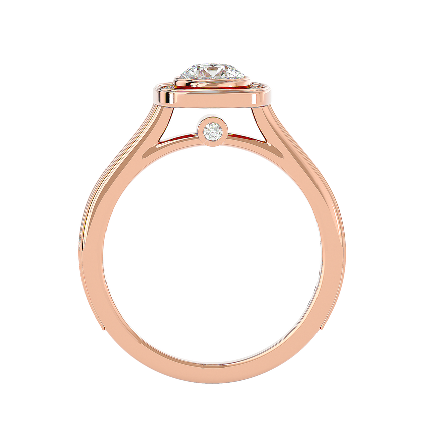 Melrose Solitaire Halo Ring