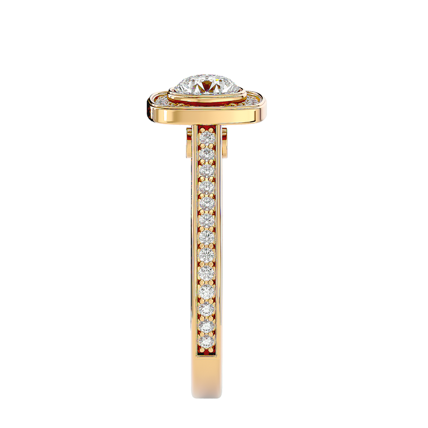 Melrose Solitaire Halo Ring