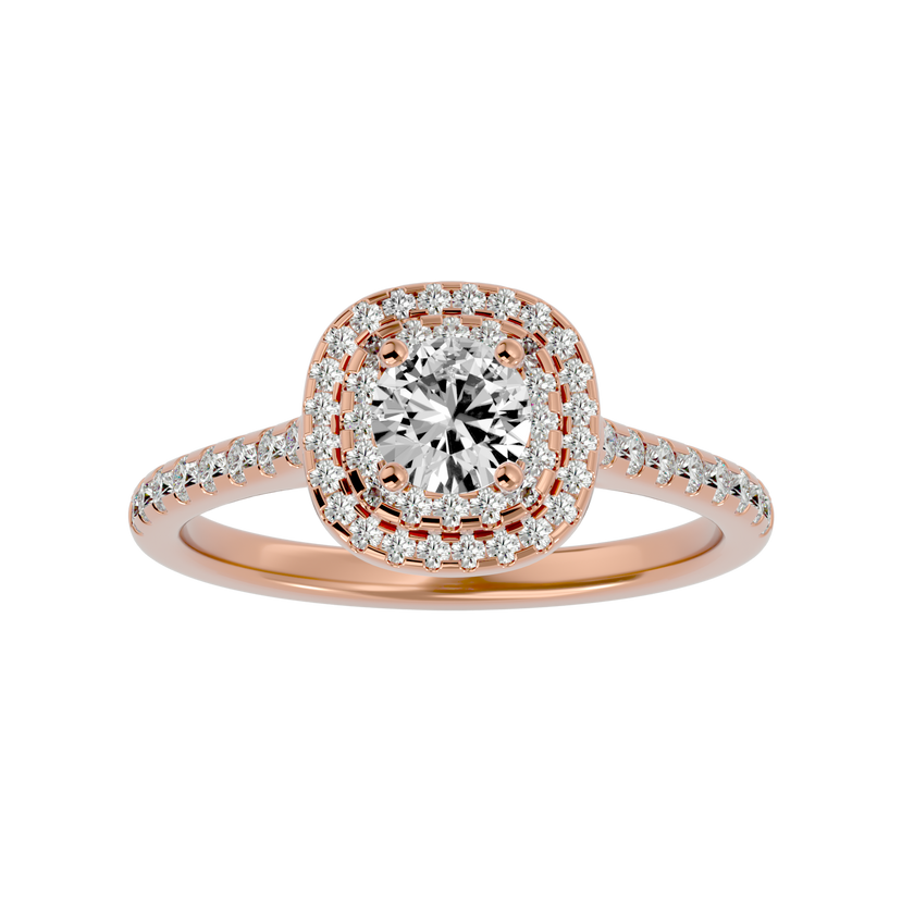 Aura Solitaire Halo Ring