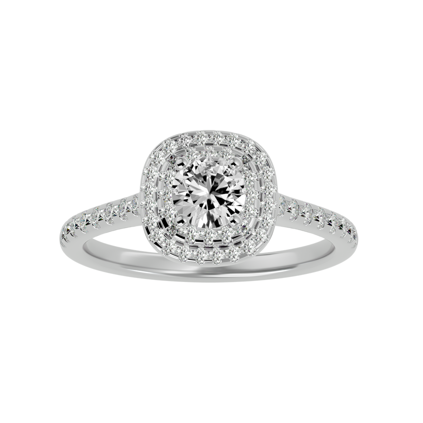 Aura Solitaire Halo Ring