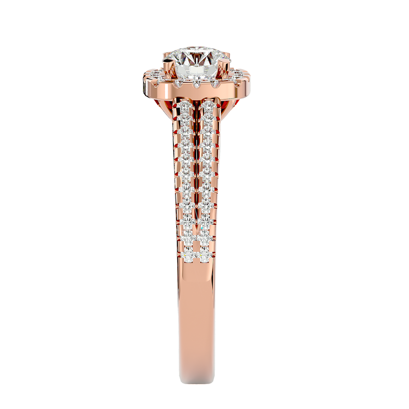 Mirela Solitaire Halo Ring