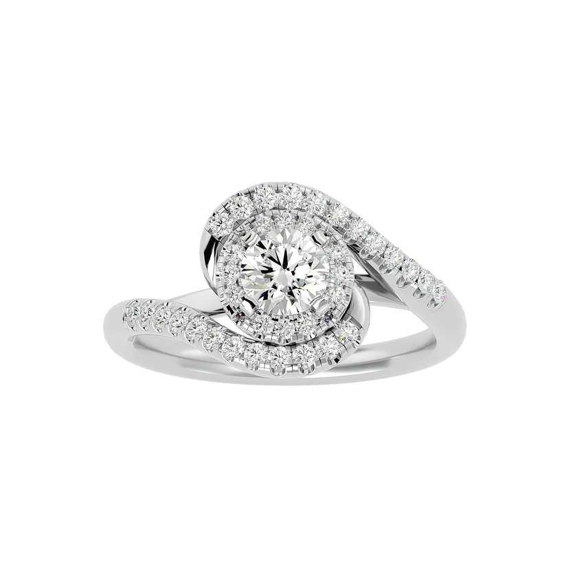 Malaha Solitaire Halo Ring
