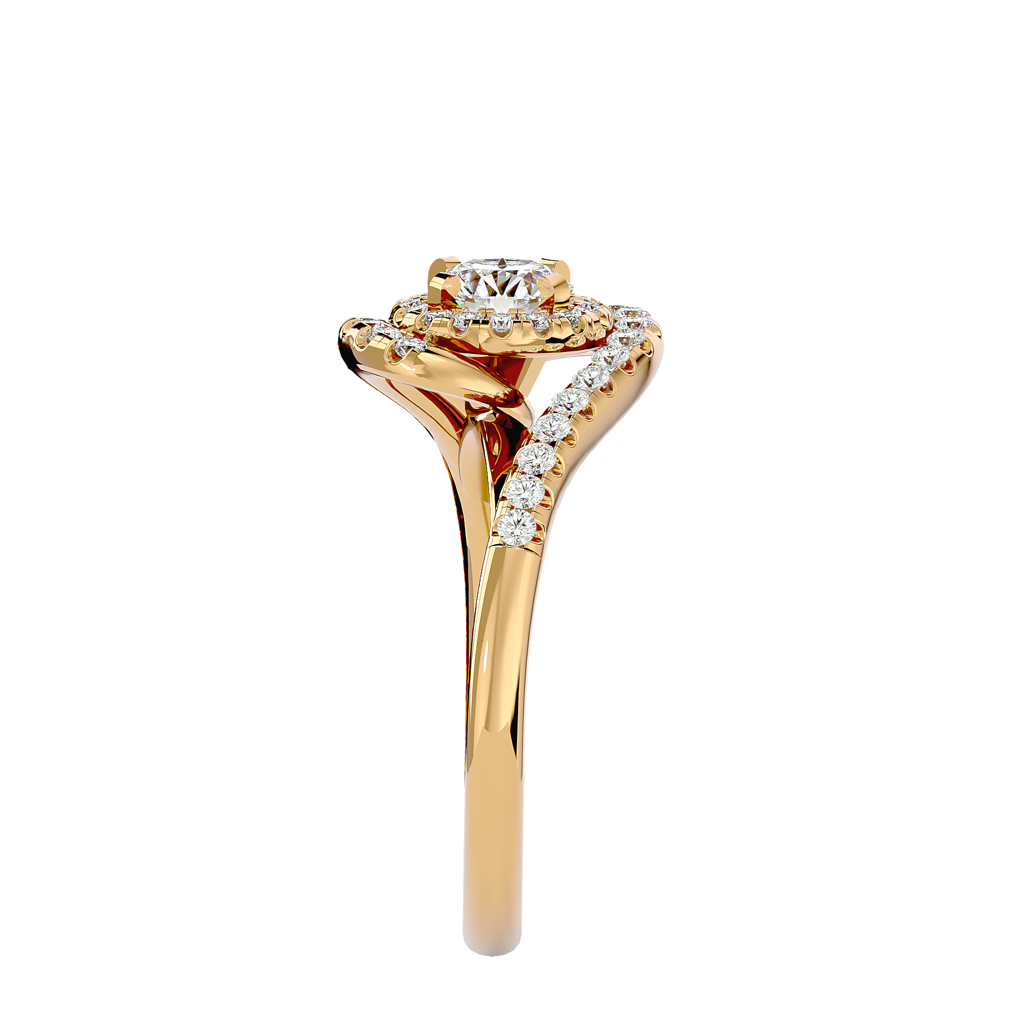 Malaha Solitaire Halo Ring