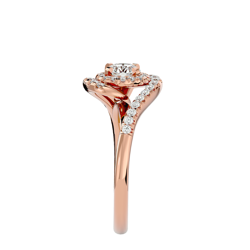 Malaha Solitaire Halo Ring