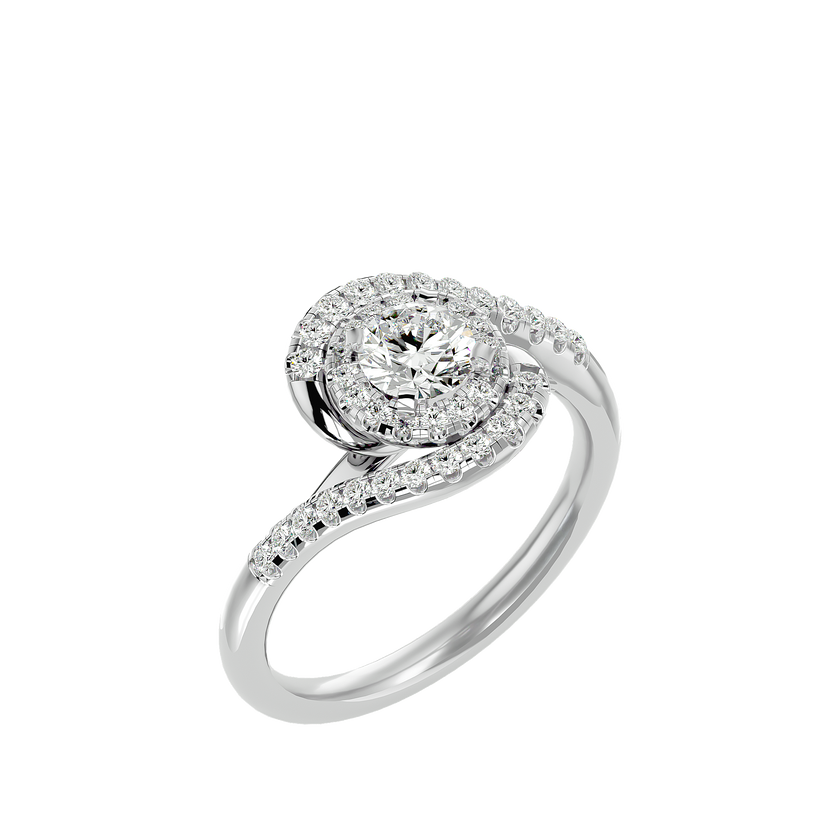 Malaha Solitaire Halo Ring