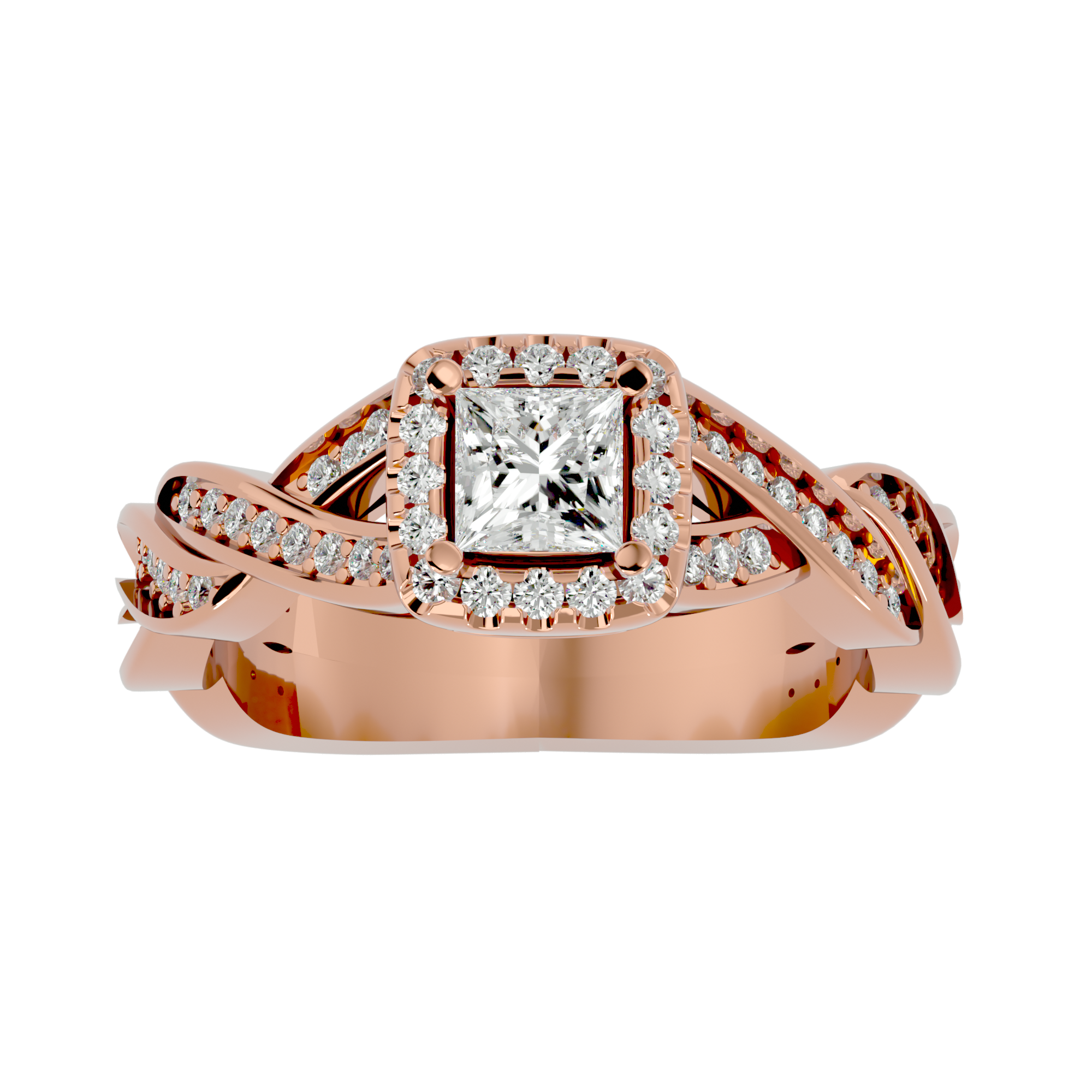 Arista Solitaire Halo Ring