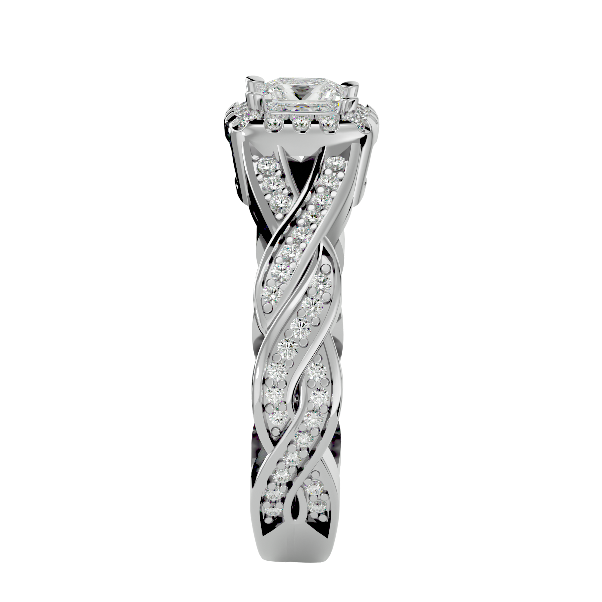 Arista Solitaire Halo Ring