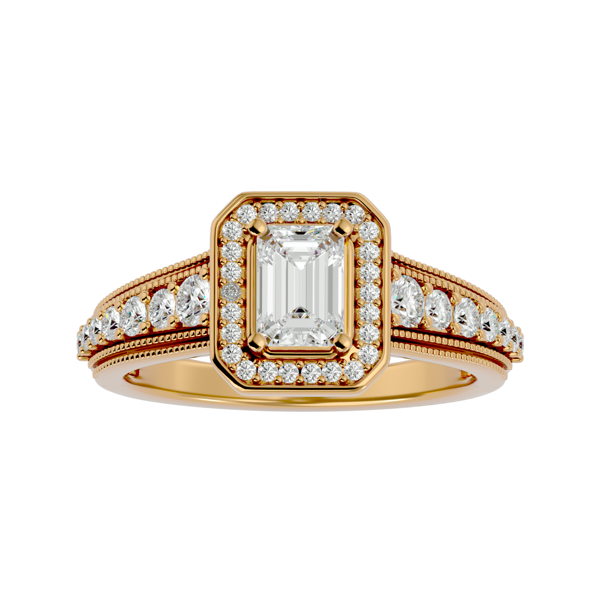 Aria Solitaire Halo Ring