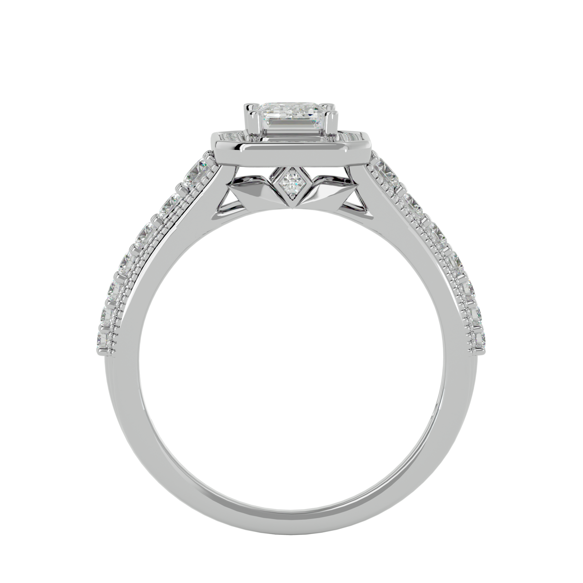 Aria Solitaire Halo Ring