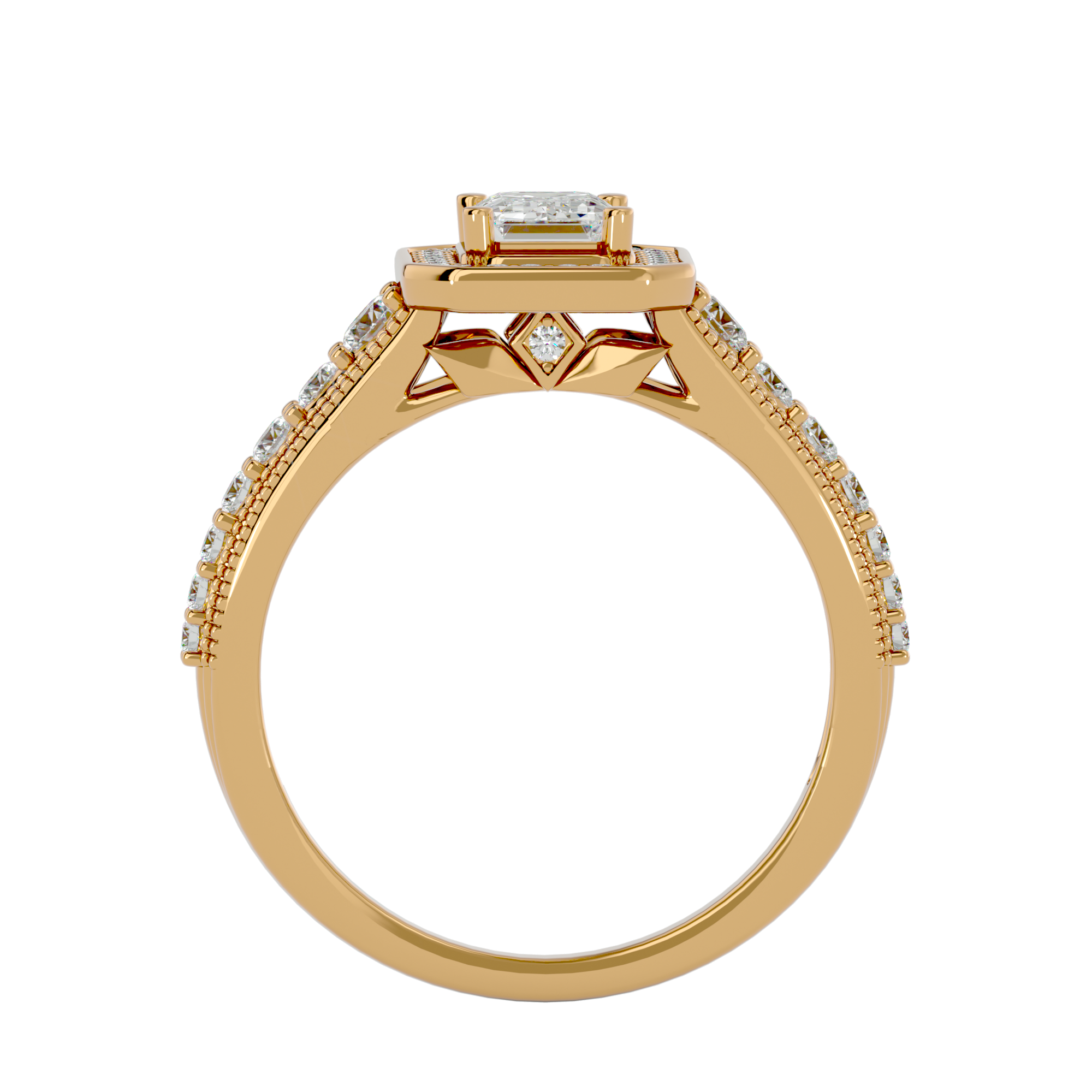 Aria Solitaire Halo Ring