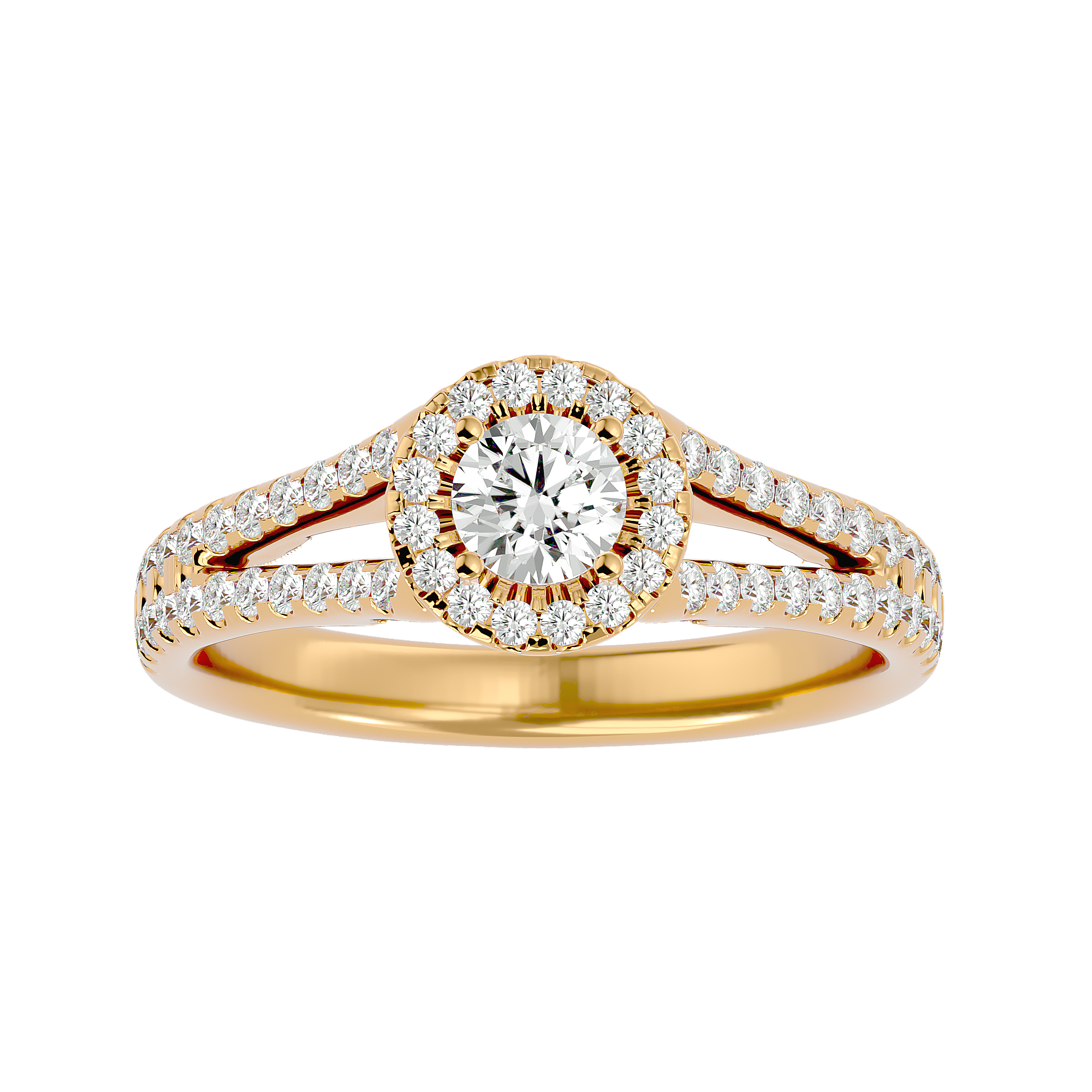 Bella Solitaire Halo Ring