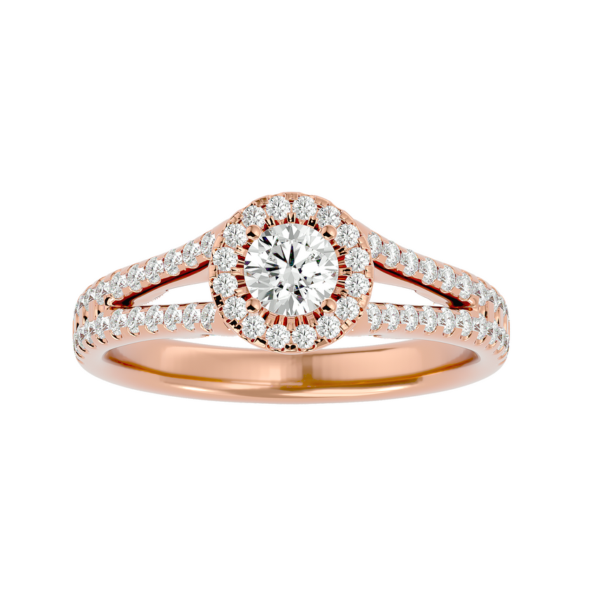 Bella Solitaire Halo Ring