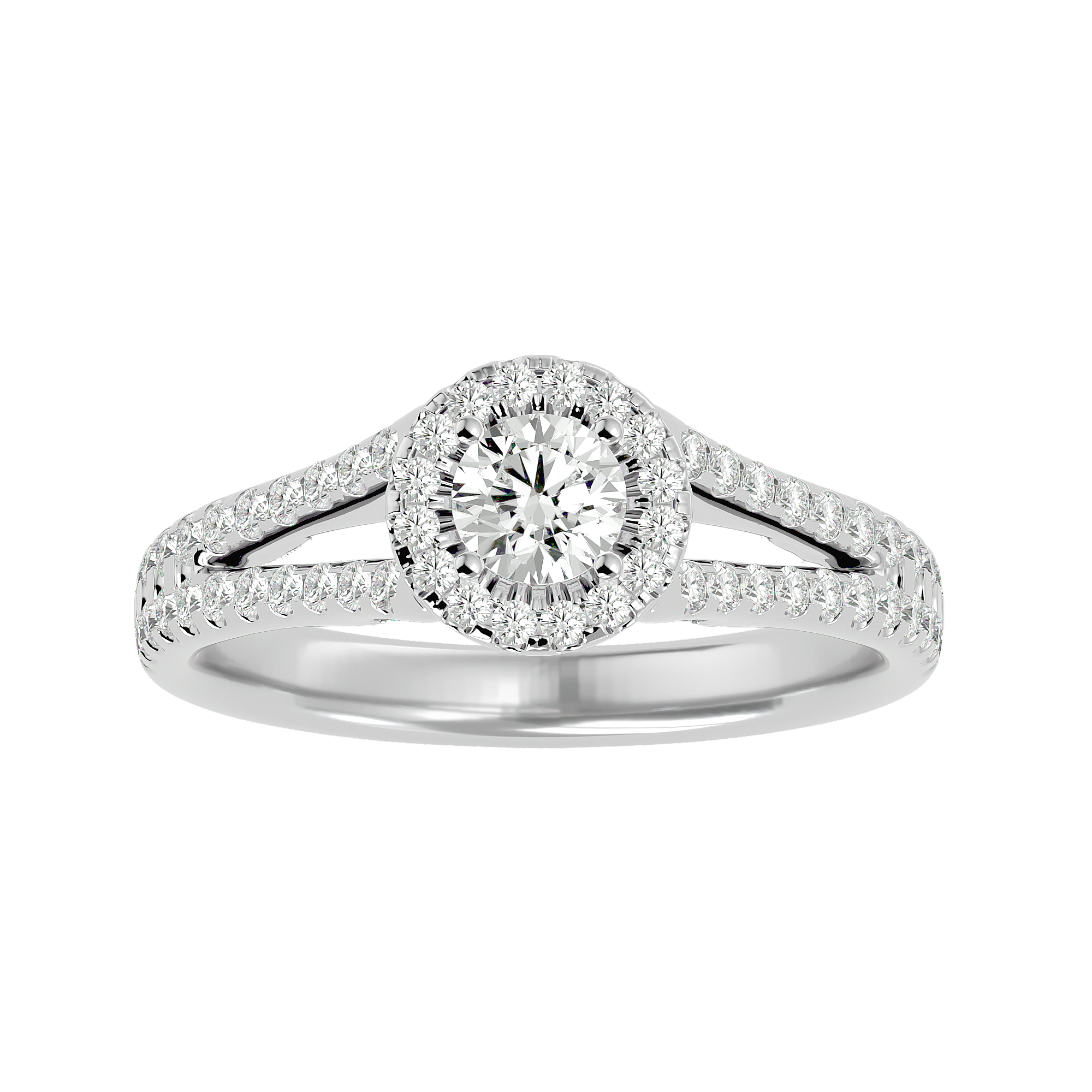 Bella Solitaire Halo Ring