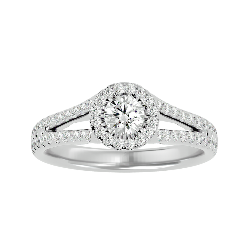 Bella Solitaire Halo Ring