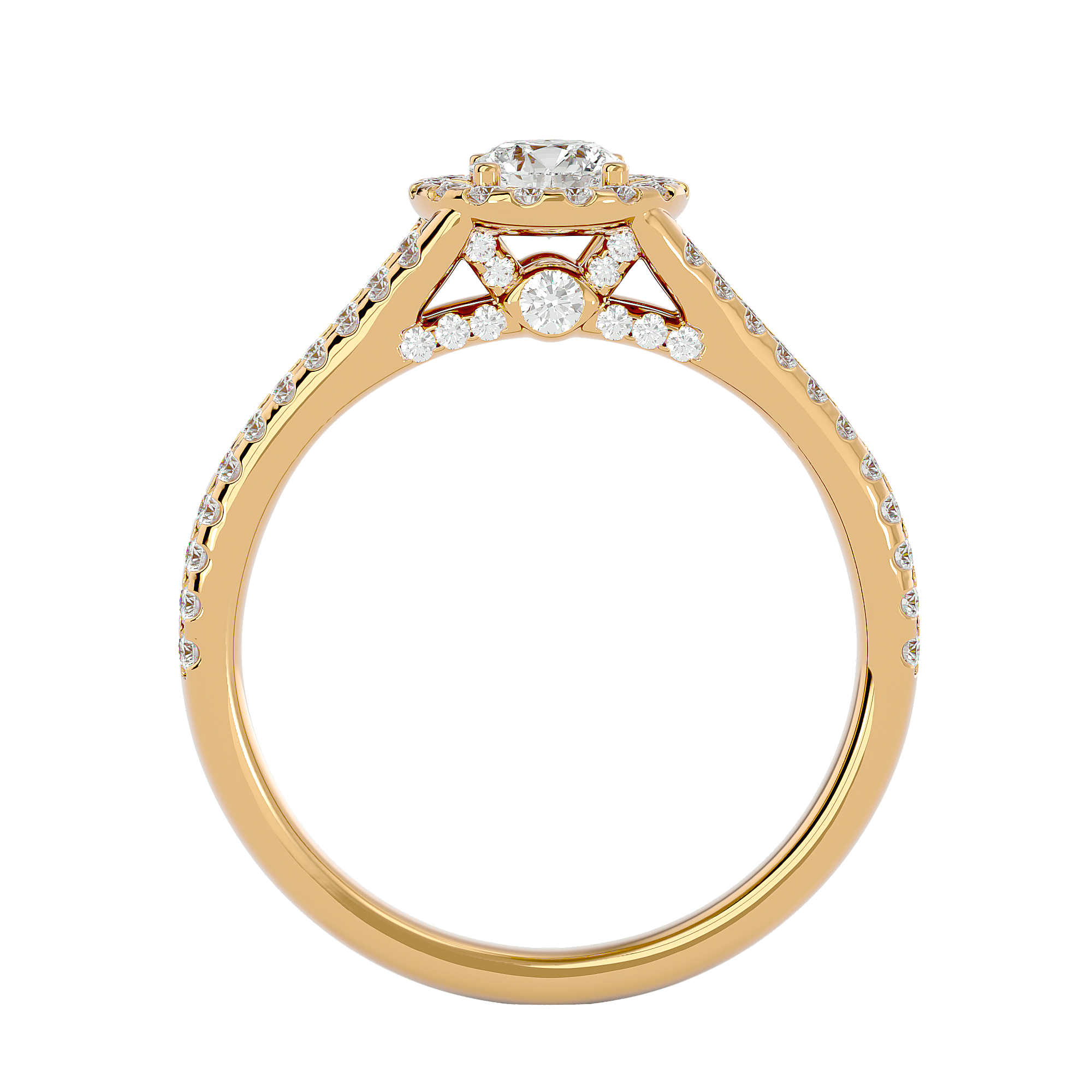 Bella Solitaire Halo Ring