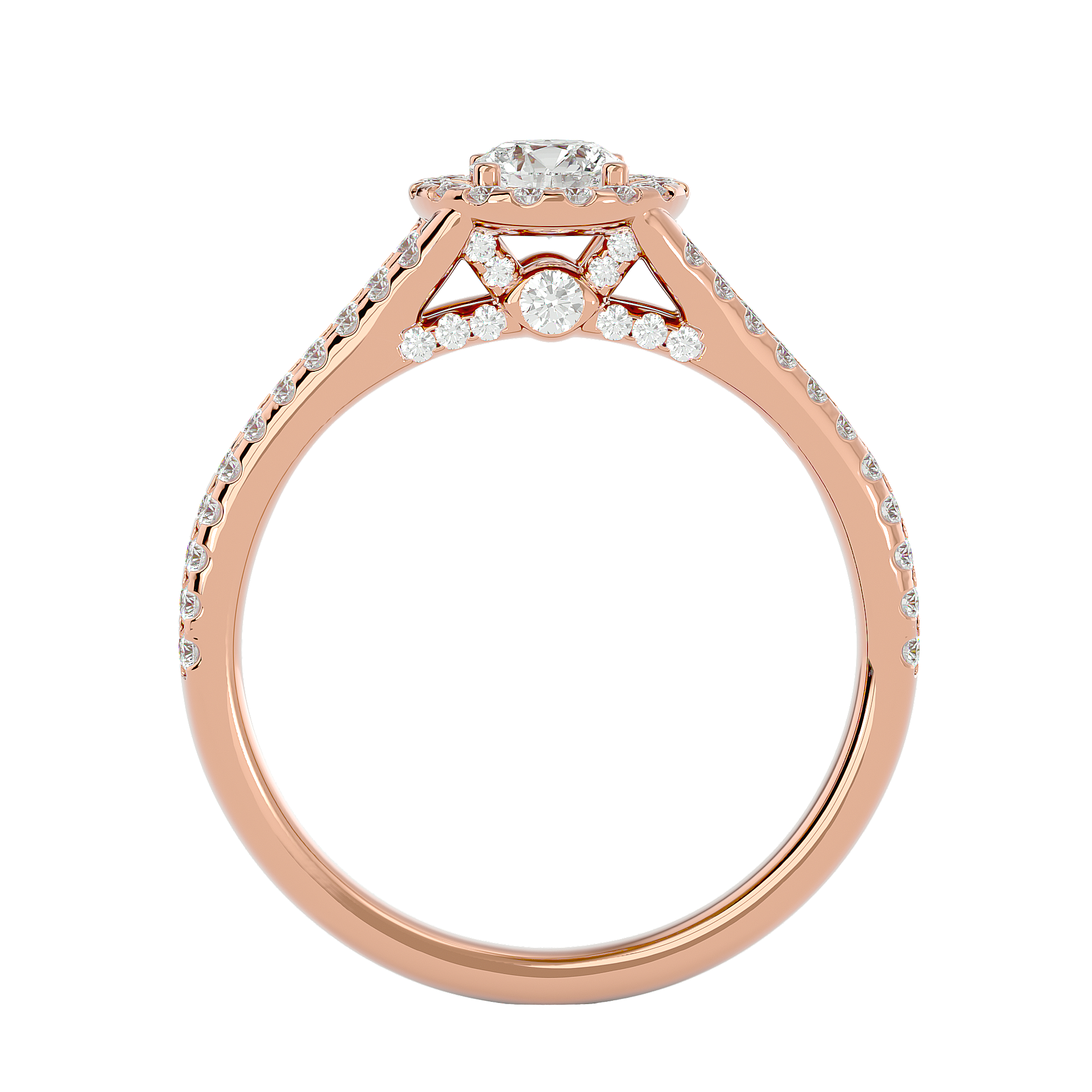 Bella Solitaire Halo Ring