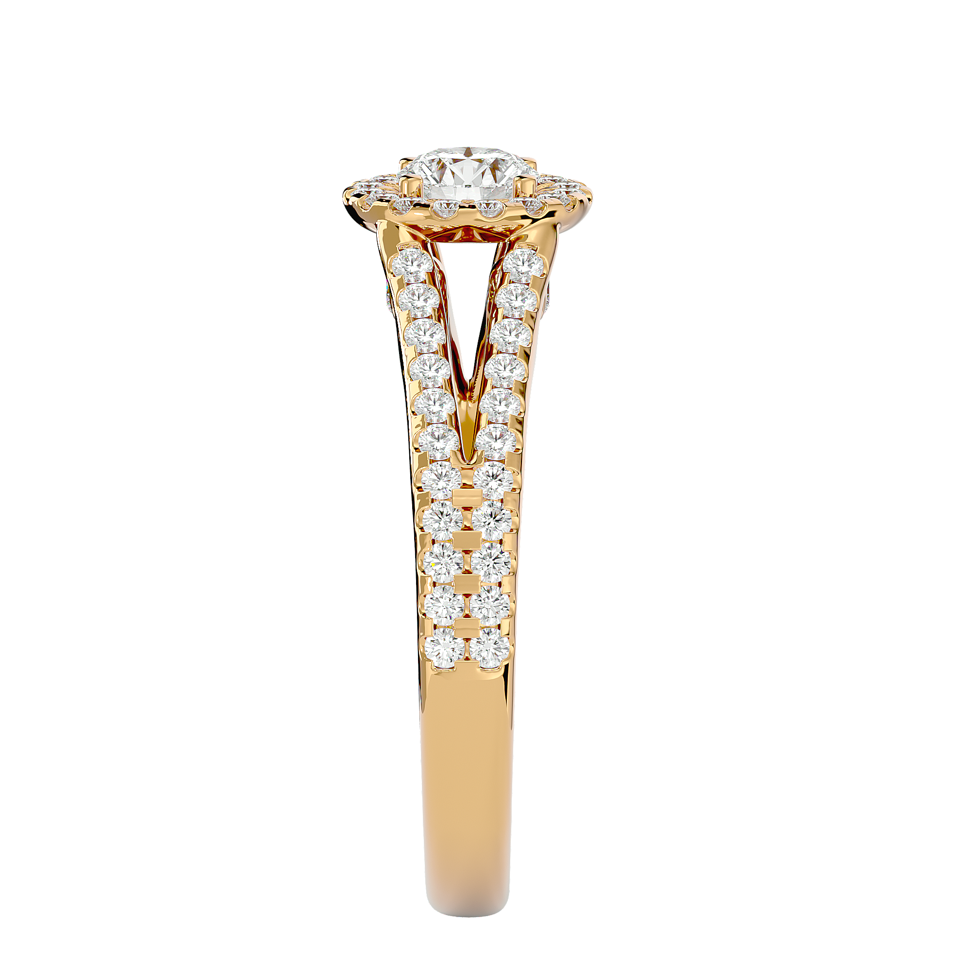 Bella Solitaire Halo Ring