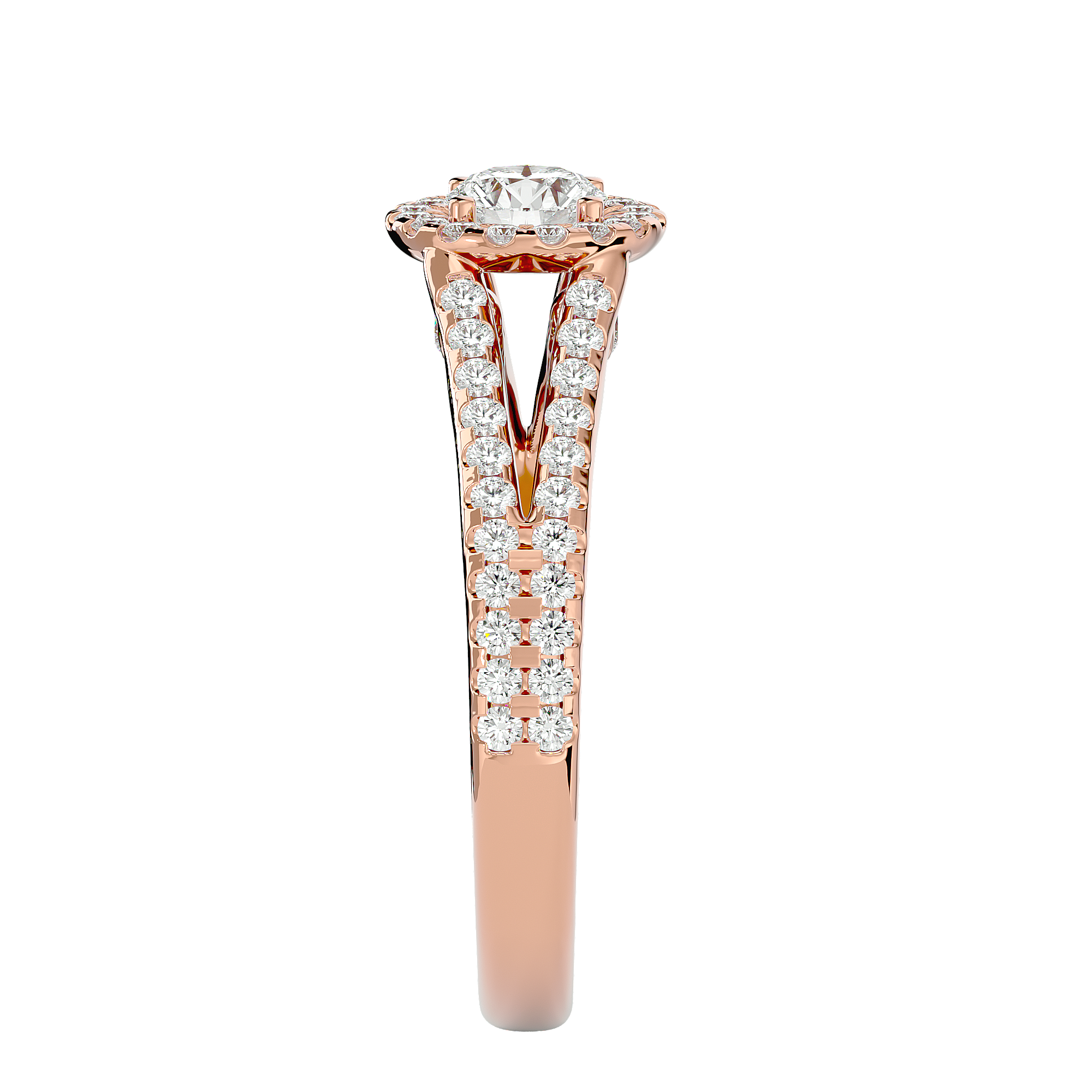 Bella Solitaire Halo Ring