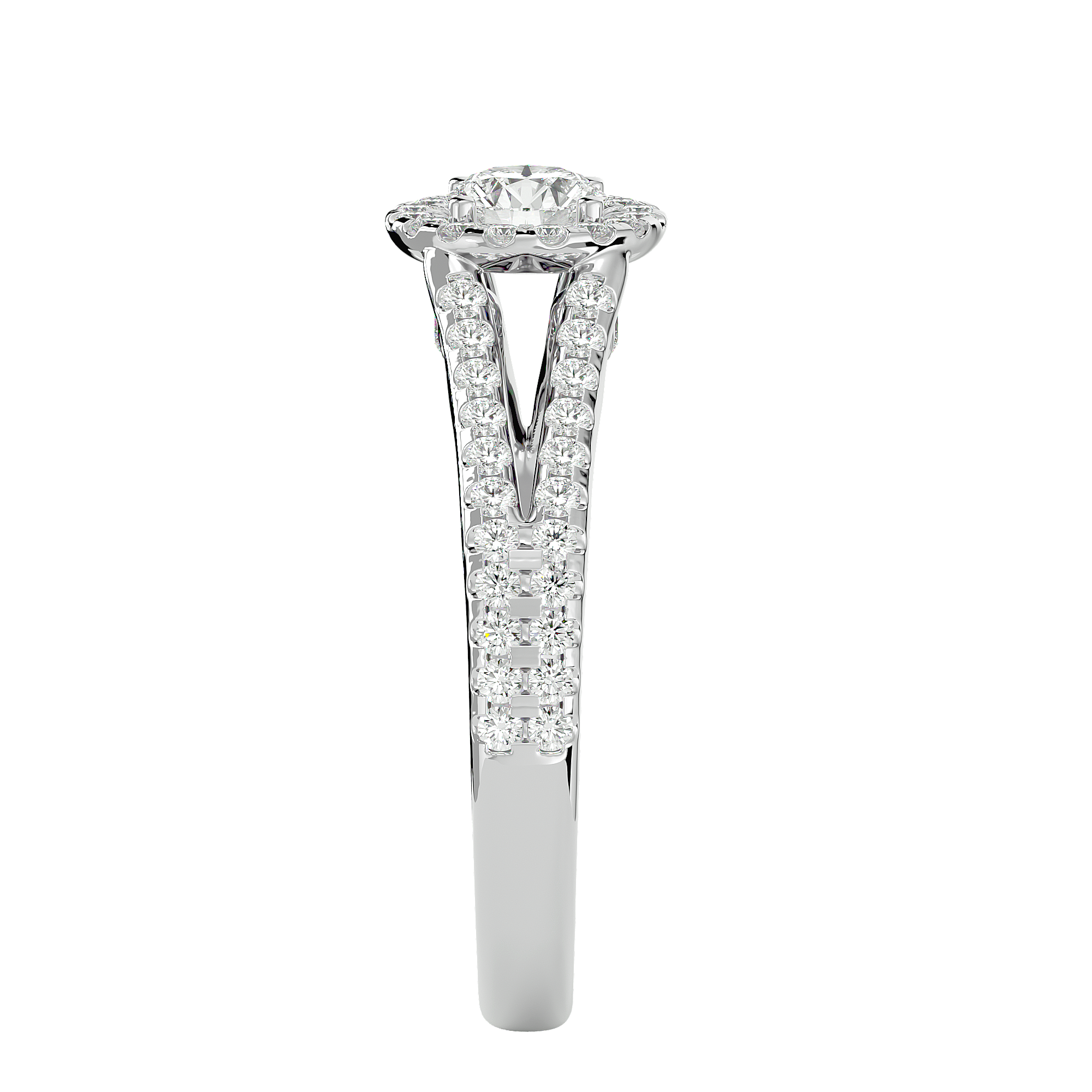 Bella Solitaire Halo Ring