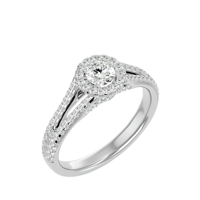 Bella Solitaire Halo Ring
