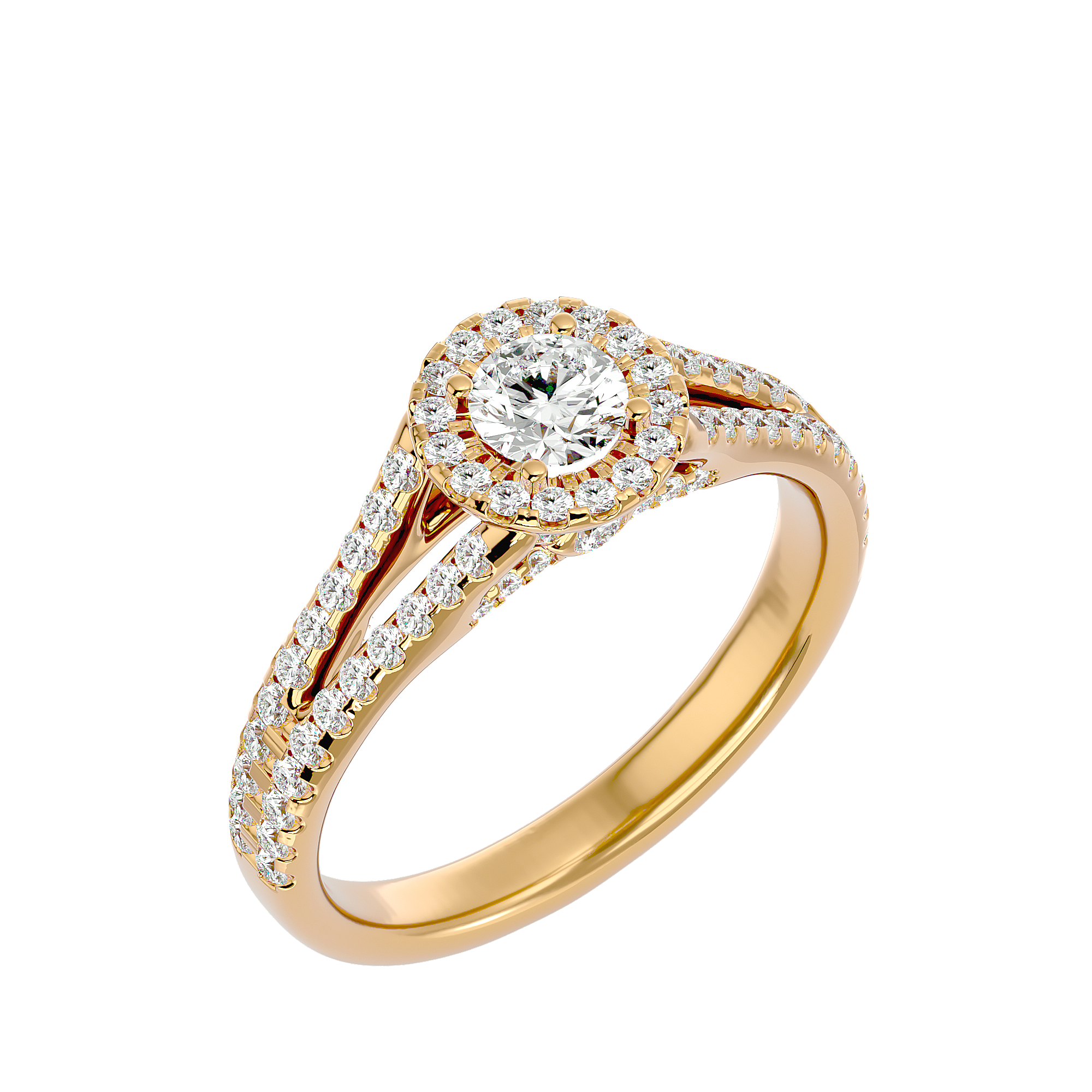 Bella Solitaire Halo Ring
