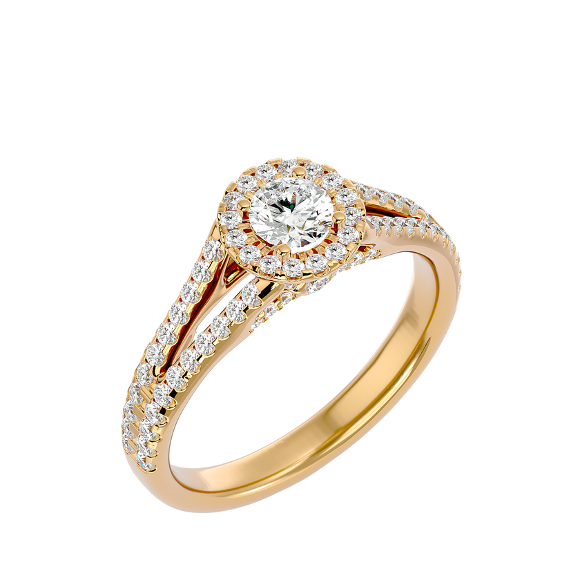Bella Solitaire Halo Ring