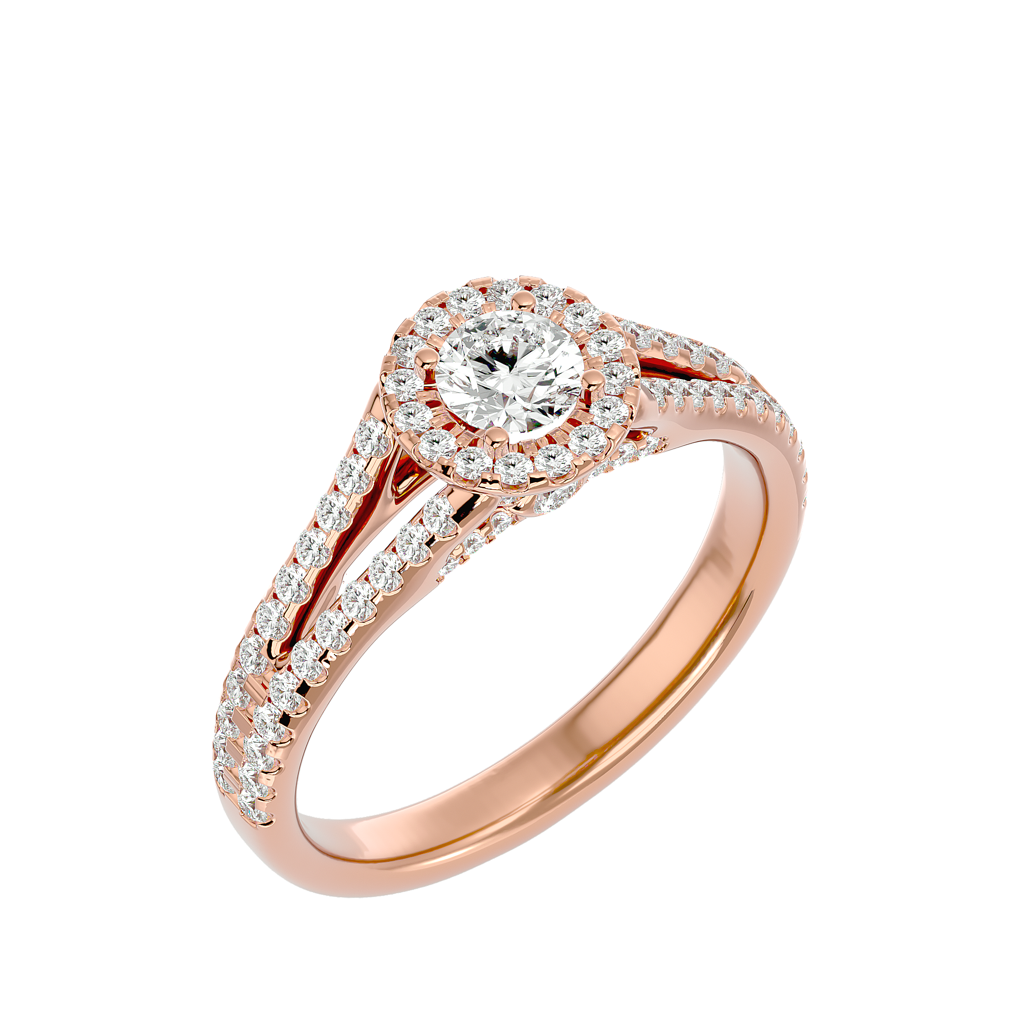 Bella Solitaire Halo Ring