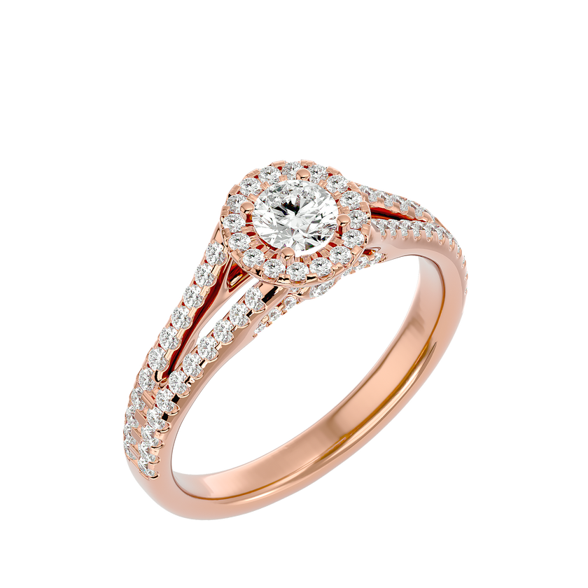 Bella Solitaire Halo Ring