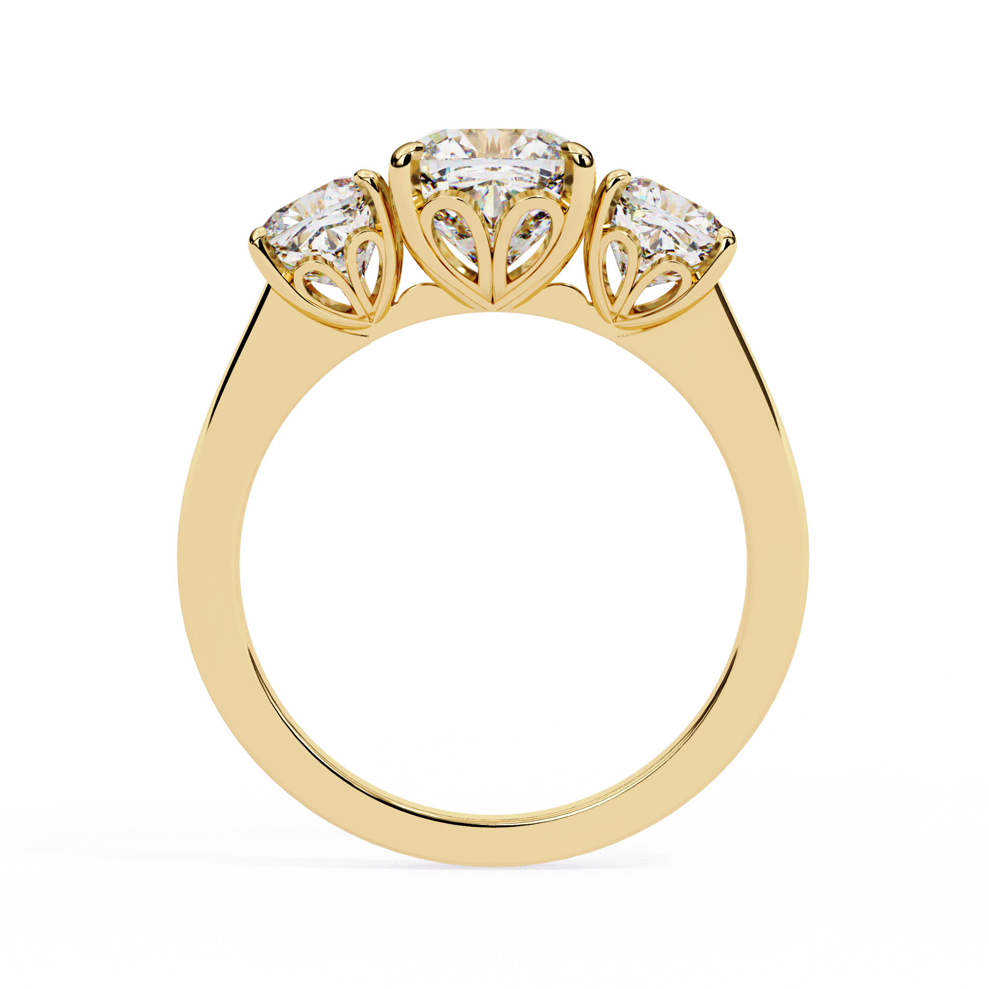 Avalyn Diamond Three Stone Ring
