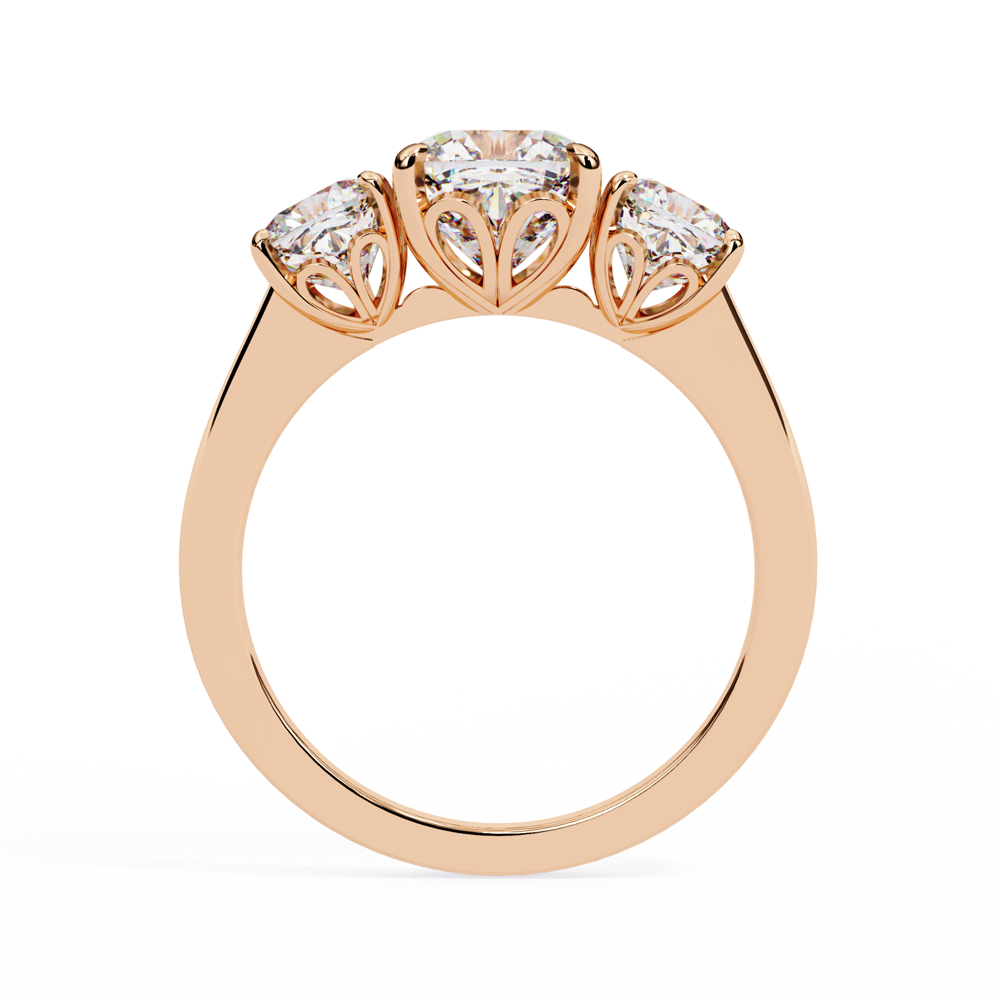 Avalyn Diamond Three Stone Ring