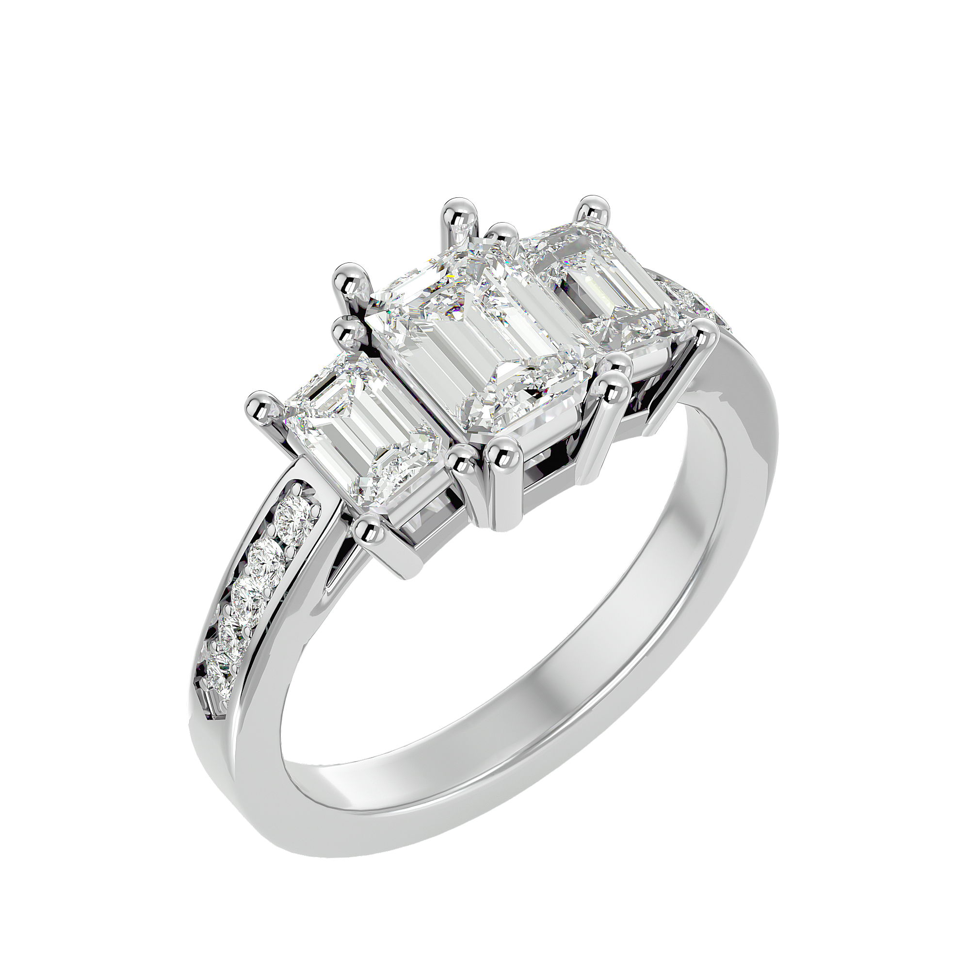 Egypt Diamond Three Stone Ring