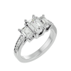 Egypt Diamond Three Stone Ring