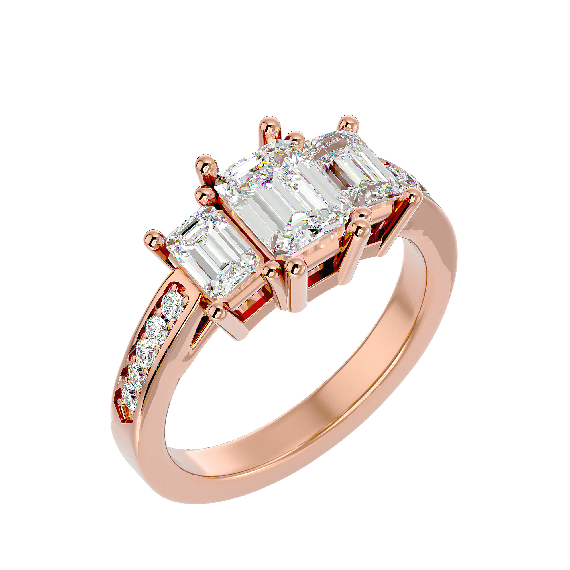Egypt Diamond Three Stone Ring