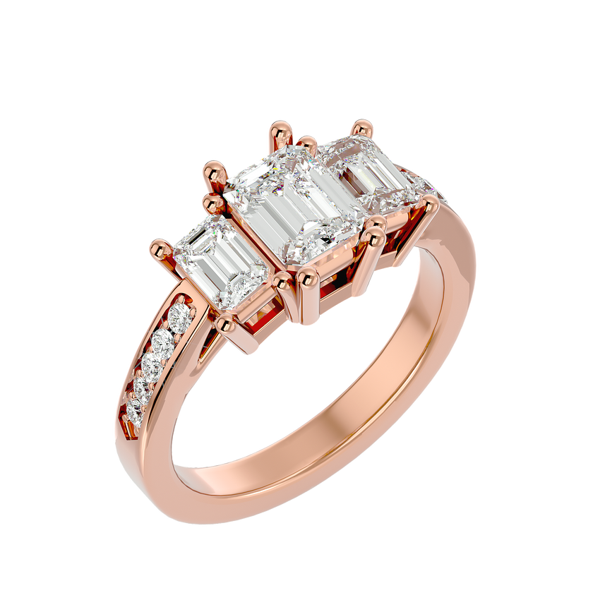 Egypt Diamond Three Stone Ring