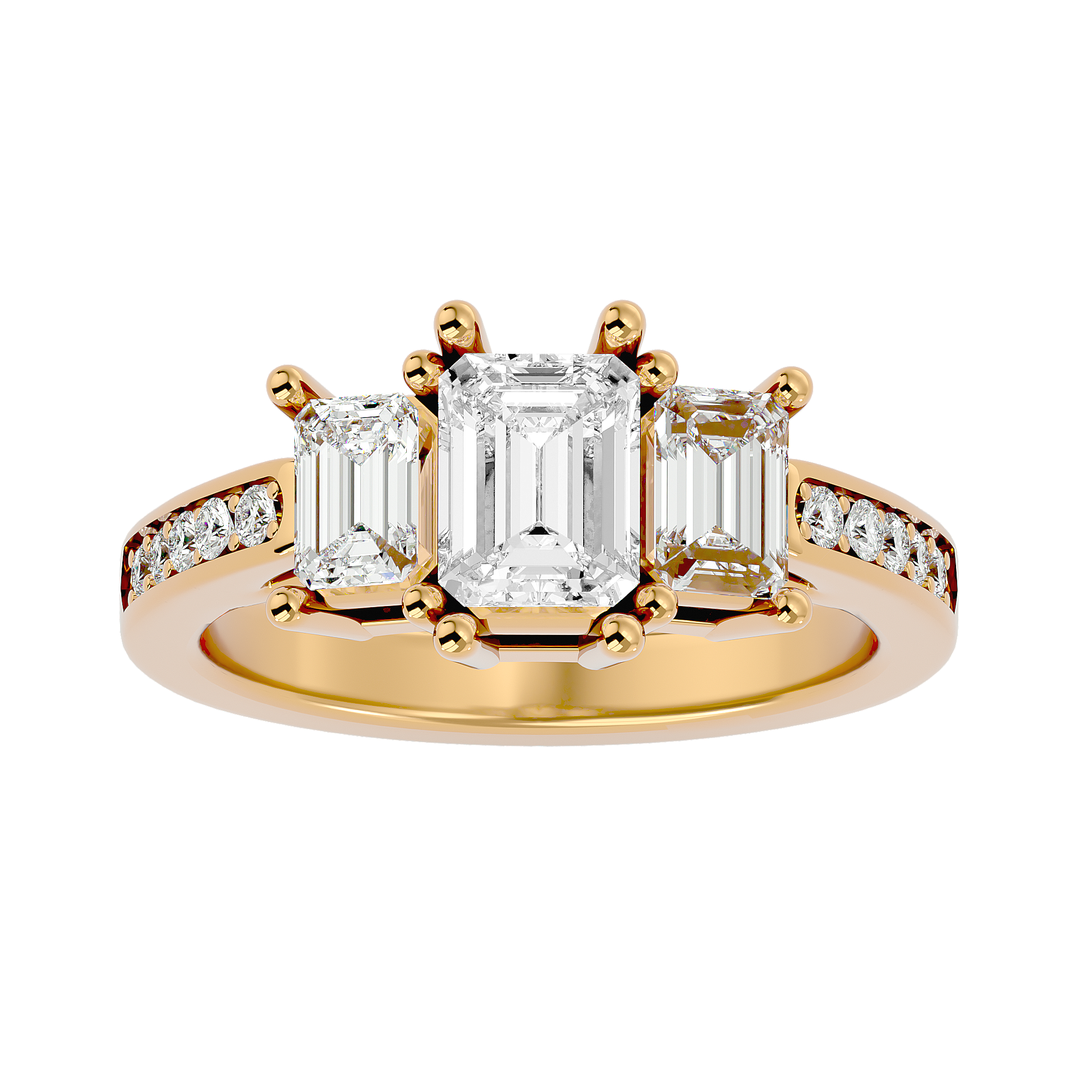 Egypt Diamond Three Stone Ring