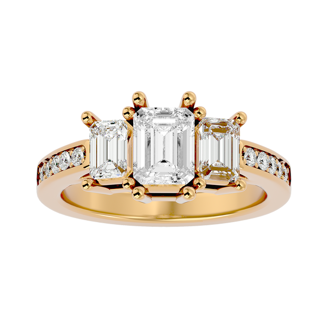 Egypt Diamond Three Stone Ring