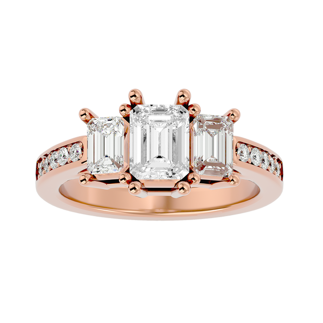 Egypt Diamond Three Stone Ring