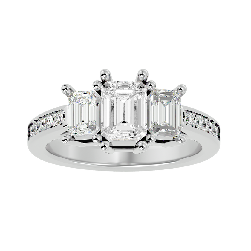 Egypt Diamond Three Stone Ring