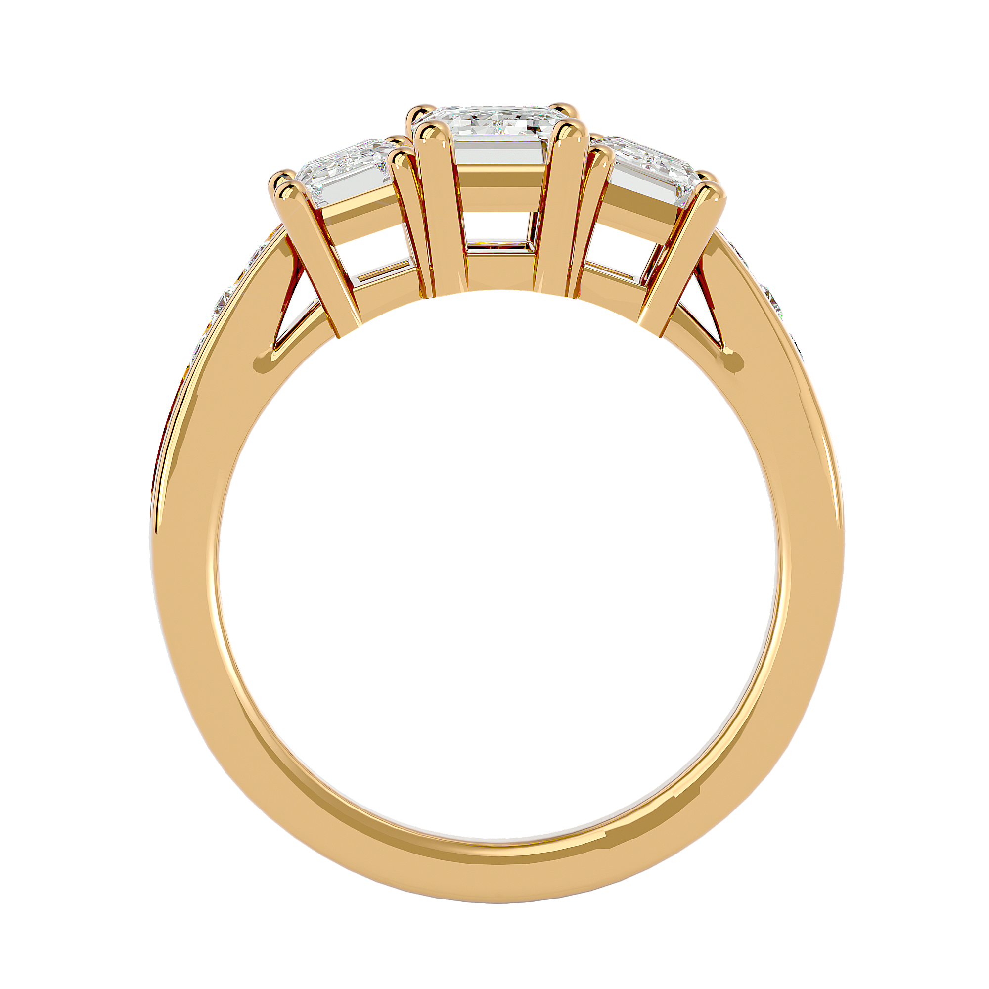 Egypt Diamond Three Stone Ring