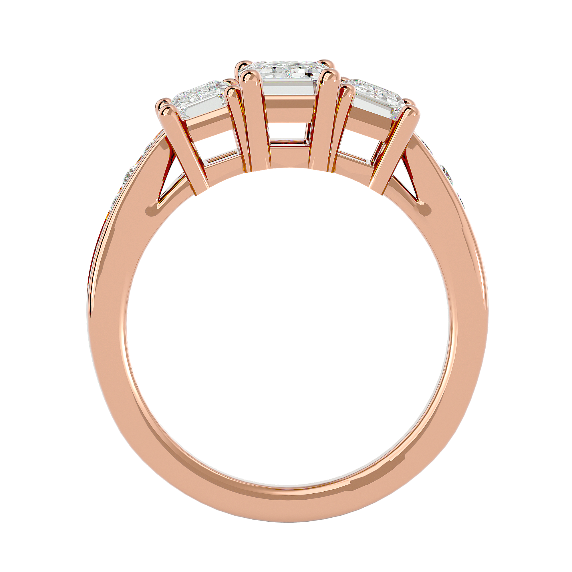 Egypt Diamond Three Stone Ring