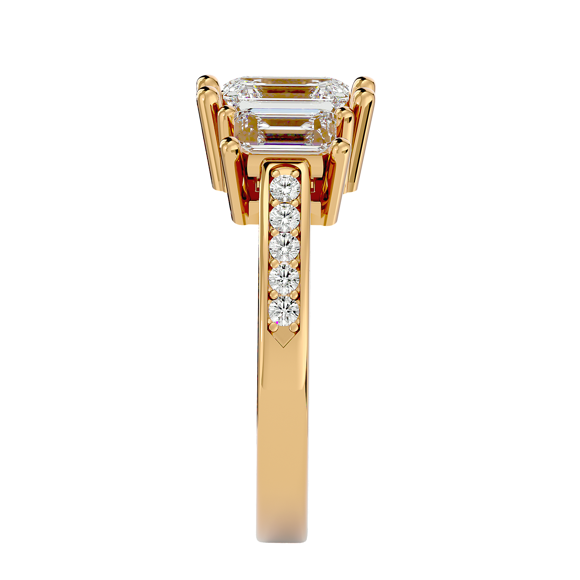 Egypt Diamond Three Stone Ring