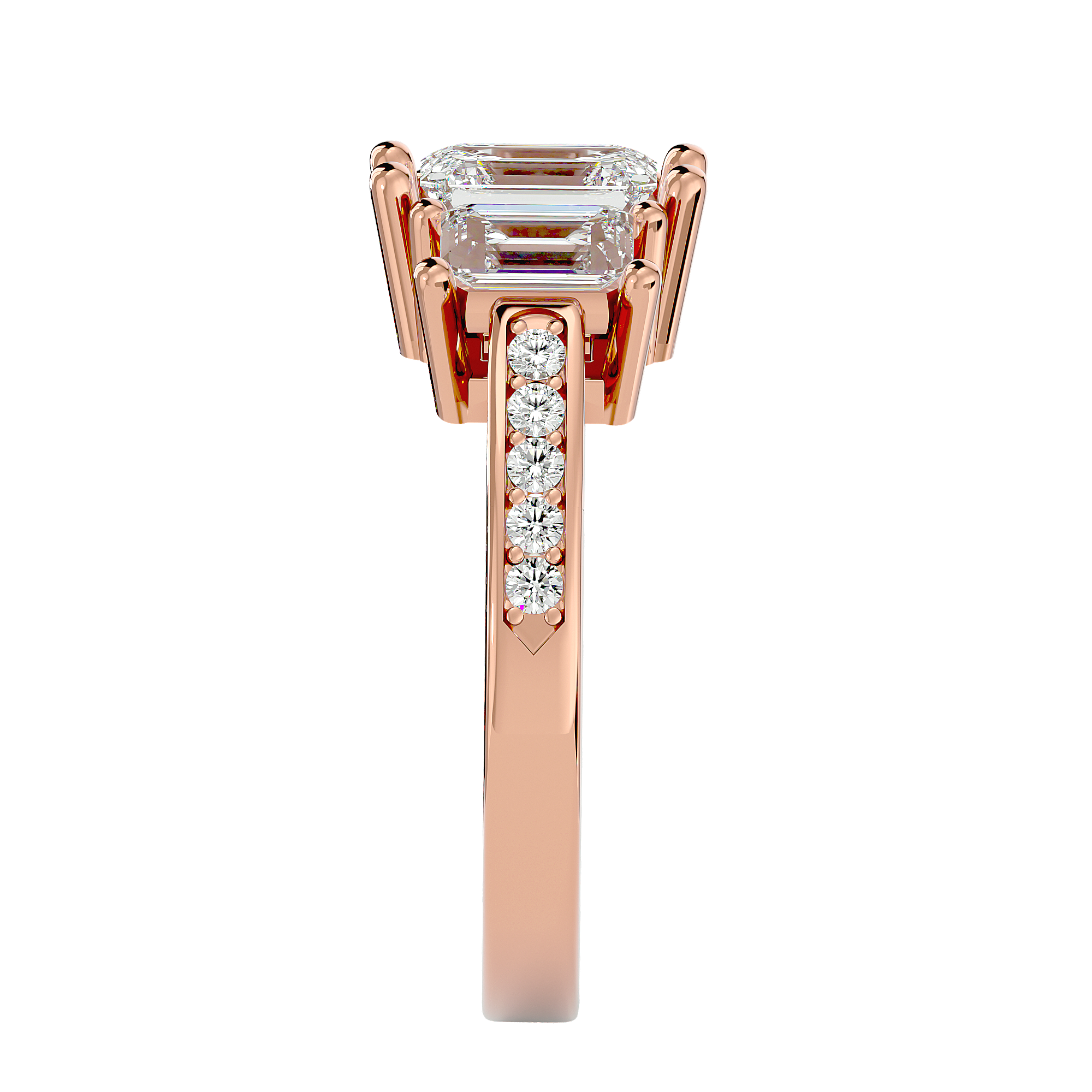 Egypt Diamond Three Stone Ring