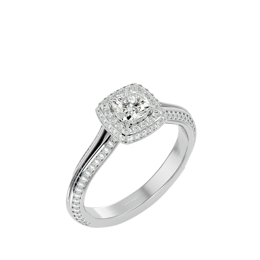 Eden Solitaire Halo Ring